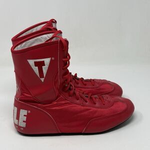 TITLE Boxing Speed Flex Encore MidTop Shoes Boots Mens 7 Red MMA Lightweight